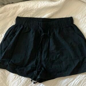 Linen Blend drawstring shorts